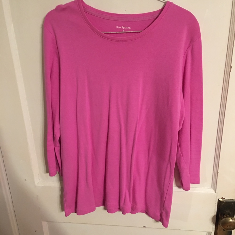 Kim Rogers 3/4 Crew Top Pink